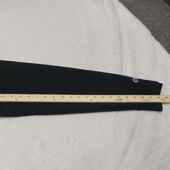 Champion Black Essentials Spellout Crewneck Sweatshirt Men's Size Medium - Picture 8 of 13